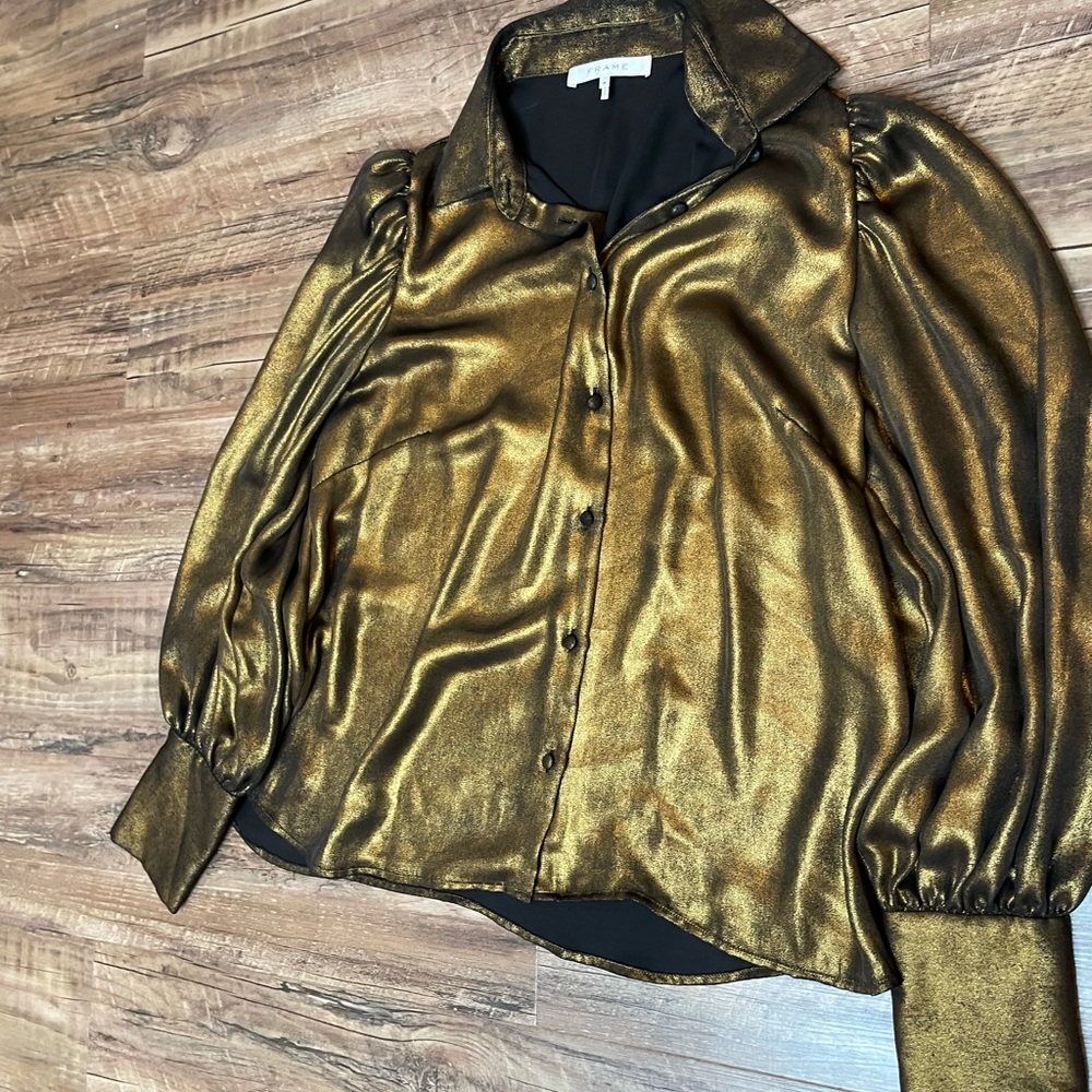 Frame Bronze/Gold button up blouse